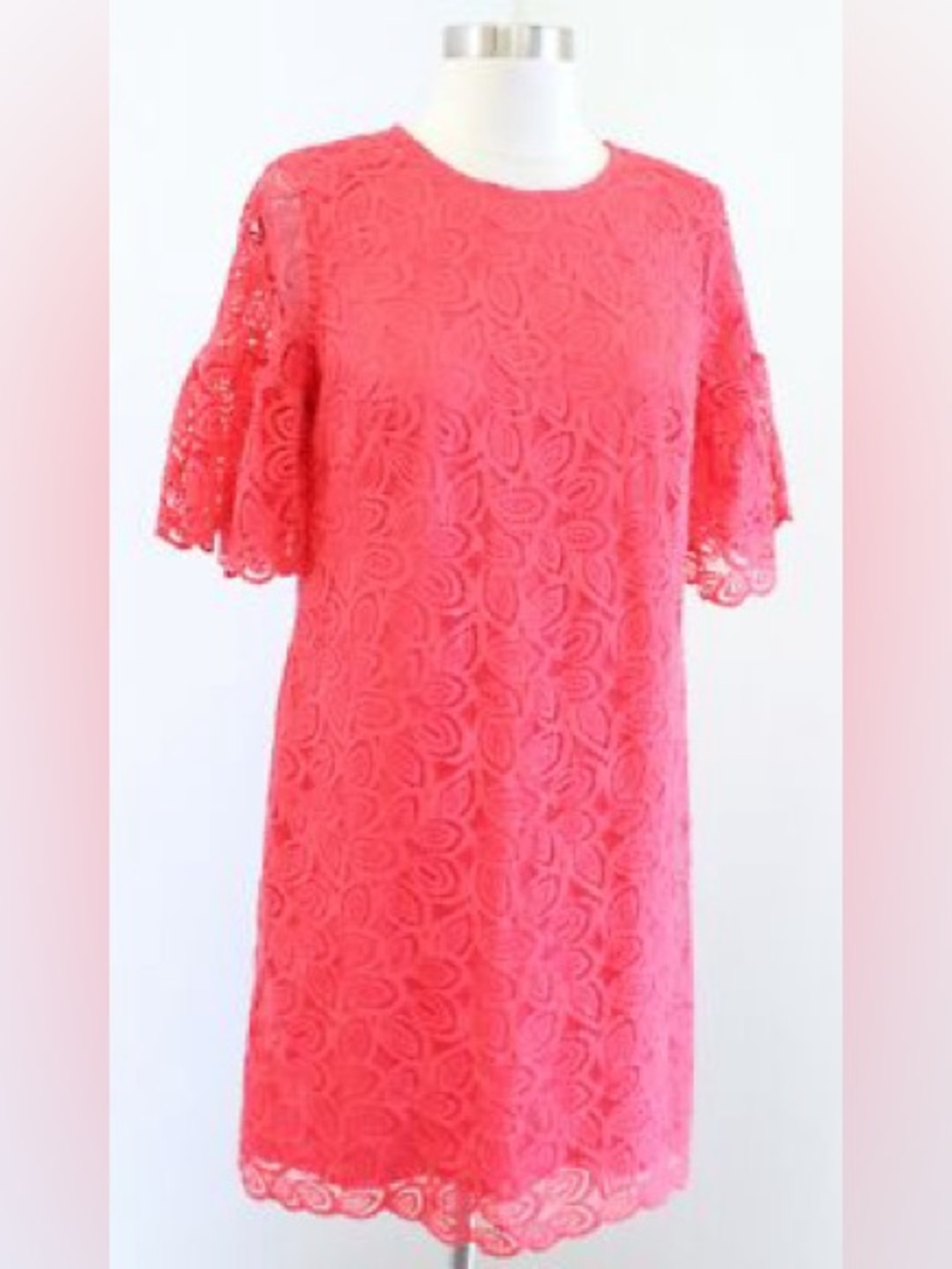 Ann Taylor — Lace Dress — Medium — Coral